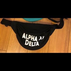 BLACK Alpha Xi Delta fanny pack